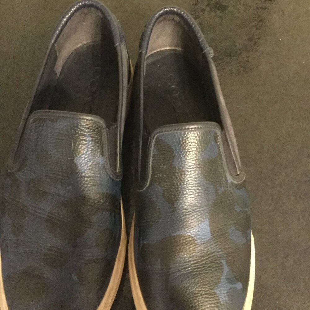 Men's Coach casual shoes blue camo size 9.5